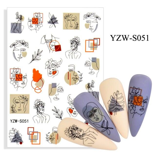 Water Decal Nail Art Decorations Nail Sticker Tattoo Full Cover Beauty Decals Manicure Supplies Accessories Women Kids Girls Manicure Decoration Nail Art Supplies 3D Self-Adhesive Nail Decals Designer Nail Stickers for Acrylic Nails