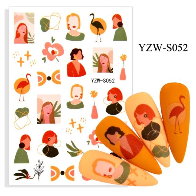 Water Decal Nail Art Decorations Nail Sticker Tattoo Full Cover Beauty Decals Manicure Supplies Accessories Women Kids Girls Manicure Decoration Nail Art Supplies 3D Self-Adhesive Nail Decals Designer Nail Stickers for Acrylic Nails