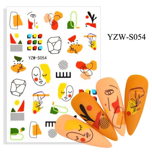 Water Decal Nail Art Decorations Nail Sticker Tattoo Full Cover Beauty Decals Manicure Supplies Accessories Women Kids Girls Manicure Decoration Nail Art Supplies 3D Self-Adhesive Nail Decals Designer Nail Stickers for Acrylic Nails