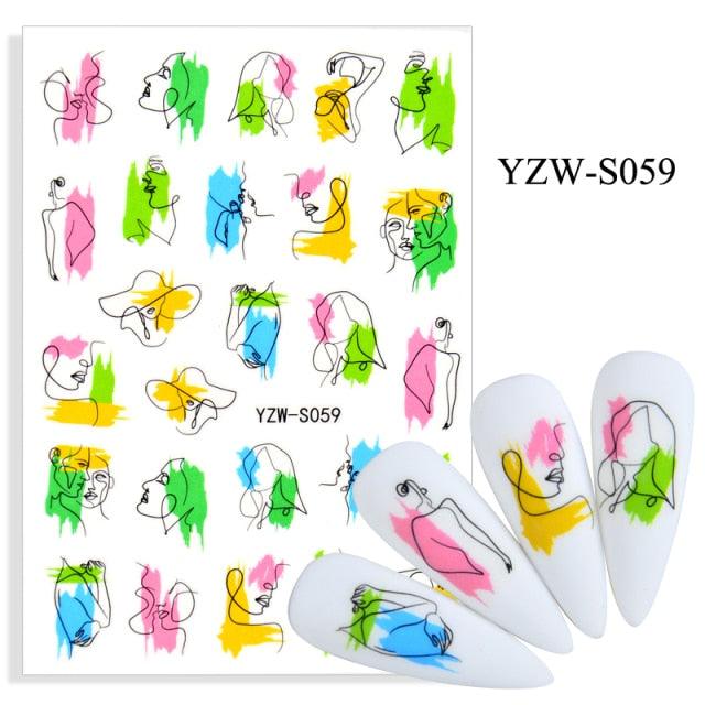 Water Decal Nail Art Decorations Nail Sticker Tattoo Full Cover Beauty Decals Manicure Supplies Accessories Women Kids Girls Manicure Decoration Nail Art Supplies 3D Self-Adhesive Nail Decals Designer Nail Stickers for Acrylic Nails