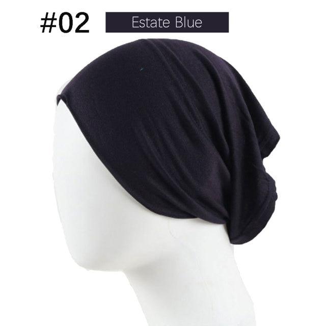 New Winter Autumn Soft Solid Color Inner Hijab Cap Lightweight Muslim Turban Elegant Hijab Caps Hat Islam Under Scarf Undercap Bonnet Color Soft Jersey Stretch Hijab's Tube Cap Hat Hijab Bonnet Muslim Women Scarf Turbans Head For Women