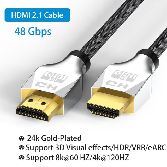 4K HDMI Cable HDMI 2.0 Ultra HD Audio Wire HDMI Splitter Digital Cord High Speed 18Gbps HDMI 2.0 Cable 4K HDR 2160P For TV Projector Laptops Gaming