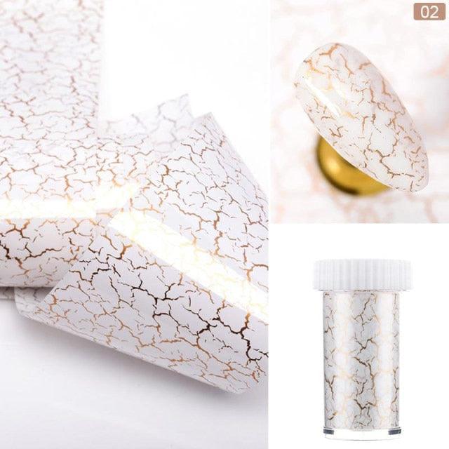 Nail Foils Marble Flower Series Iridescent Nail Art Transfer Sticker Paper Slider Nail Water Decal Design Manicures Decorations Art Manicures Decoration New Gold Nail Transfer Foils for Nail Arts Nails Supply Holographic Effect Nail Art Foil Stickers Hol