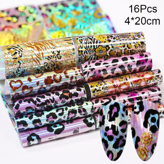 Nail Foils Marble Flower Series Iridescent Nail Art Transfer Sticker Paper Slider Nail Water Decal Design Manicures Decorations Art Manicures Decoration New Gold Nail Transfer Foils for Nail Arts Nails Supply Holographic Effect Nail Art Foil Stickers Hol