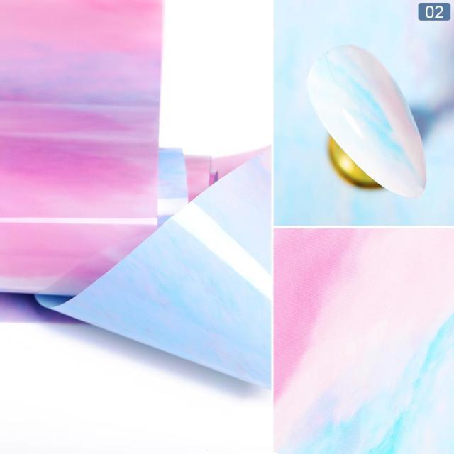 Nail Foils Marble Flower Series Iridescent Nail Art Transfer Sticker Paper Slider Nail Water Decal Design Manicures Decorations Art Manicures Decoration New Gold Nail Transfer Foils for Nail Arts Nails Supply Holographic Effect Nail Art Foil Stickers Hol