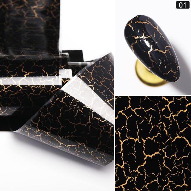 Nail Foils Marble Flower Series Iridescent Nail Art Transfer Sticker Paper Slider Nail Water Decal Design Manicures Decorations Art Manicures Decoration New Gold Nail Transfer Foils for Nail Arts Nails Supply Holographic Effect Nail Art Foil Stickers Hol