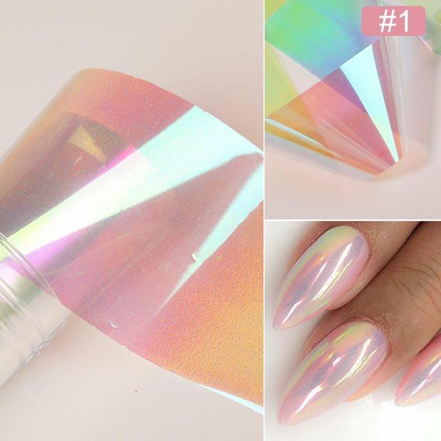Nail Foils Marble Flower Series Iridescent Nail Art Transfer Sticker Paper Slider Nail Water Decal Design Manicures Decorations Art Manicures Decoration New Gold Nail Transfer Foils for Nail Arts Nails Supply Holographic Effect Nail Art Foil Stickers Hol