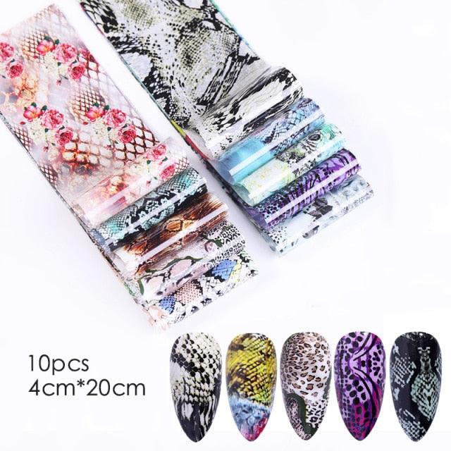 Nail Foils Marble Flower Series Iridescent Nail Art Transfer Sticker Paper Slider Nail Water Decal Design Manicures Decorations Art Manicures Decoration New Gold Nail Transfer Foils for Nail Arts Nails Supply Holographic Effect Nail Art Foil Stickers Hol