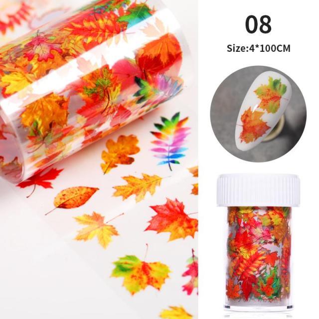 Nail Foils Marble Flower Series Iridescent Nail Art Transfer Sticker Paper Slider Nail Water Decal Design Manicures Decorations Art Manicures Decoration New Gold Nail Transfer Foils for Nail Arts Nails Supply Holographic Effect Nail Art Foil Stickers Hol