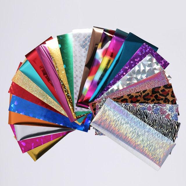 Nail Foils Marble Flower Series Iridescent Nail Art Transfer Sticker Paper Slider Nail Water Decal Design Manicures Decorations Art Manicures Decoration New Gold Nail Transfer Foils for Nail Arts Nails Supply Holographic Effect Nail Art Foil Stickers Hol