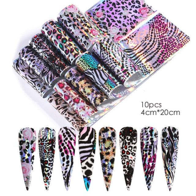 Nail Foils Marble Flower Series Iridescent Nail Art Transfer Sticker Paper Slider Nail Water Decal Design Manicures Decorations Art Manicures Decoration New Gold Nail Transfer Foils for Nail Arts Nails Supply Holographic Effect Nail Art Foil Stickers Hol