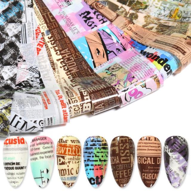 Nail Foils Marble Flower Series Iridescent Nail Art Transfer Sticker Paper Slider Nail Water Decal Design Manicures Decorations Art Manicures Decoration New Gold Nail Transfer Foils for Nail Arts Nails Supply Holographic Effect Nail Art Foil Stickers Hol