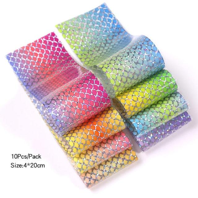 Nail Foils Marble Flower Series Iridescent Nail Art Transfer Sticker Paper Slider Nail Water Decal Design Manicures Decorations Art Manicures Decoration New Gold Nail Transfer Foils for Nail Arts Nails Supply Holographic Effect Nail Art Foil Stickers Hol
