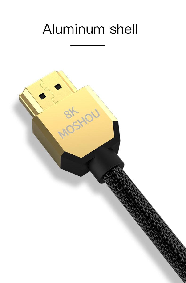 8K 60Hz 4K 120Hz HDMI 2.1 Cables 48Gbps HDR Video Cord Ultra HD 48Gbps High Speed HDMI High Definition Multimedia Interface Compatible With TV Monitor Gaming