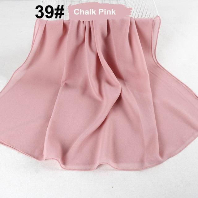 Fashion Soft Long Plain High Quality Premium Heavy Lightweight Elegant Chiffon Hijab Scarf Scarves Hijabs Lightweight Islamic Head Wear Escharpe Shawls Long Shawls For Women