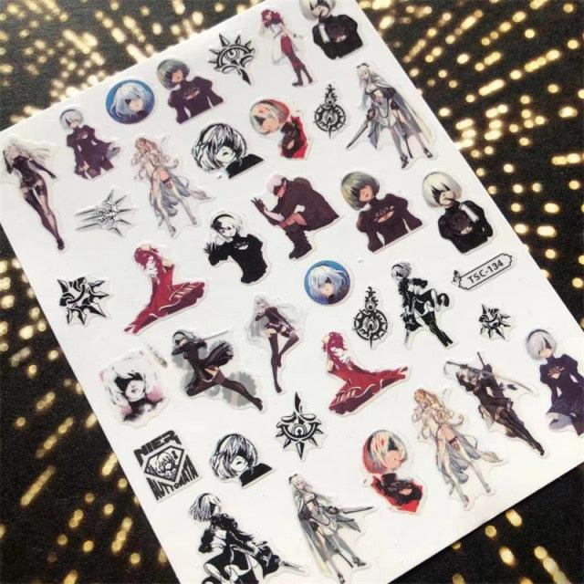 3D Nail Art Stickers Decal Template Nail Tool Decorations Nail Slider Metallic Nail Art Stickers Set Love Metal Nail Studs Decals for Women Nail Decorations Accessories Metal Curve Stripe Lines Design Letter Nail Sticker Decoration