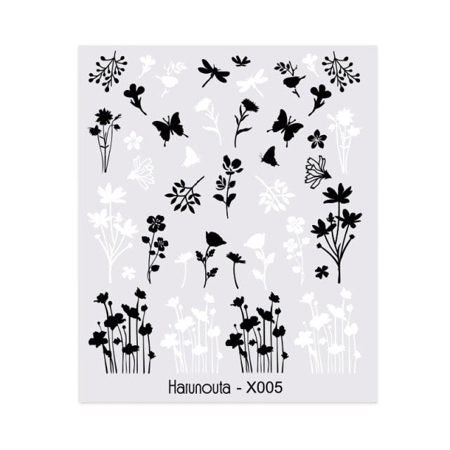 Nails Sticker Nail Art Decorations Flowers Leaves Decals Water Transfer Sliders Woman Face Fruit Foil Manicures Wraps Water Transfer Nail Decals Sticker For Pretty Girl Self-Adhesive Nail Decals Designer Nail Stickers for Acrylic Decal