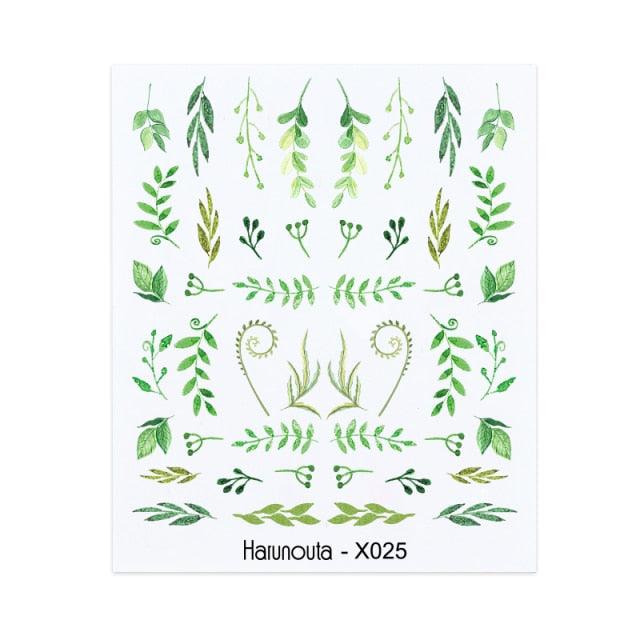 Nails Sticker Nail Art Decorations Flowers Leaves Decals Water Transfer Sliders Woman Face Fruit Foil Manicures Wraps Water Transfer Nail Decals Sticker For Pretty Girl Self-Adhesive Nail Decals Designer Nail Stickers for Acrylic Decal