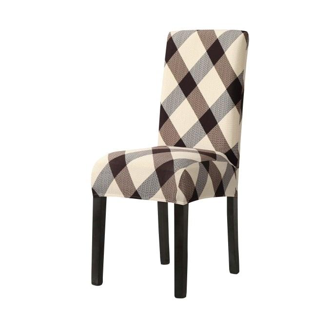 Print Pattened Dining Chair Cover Spandex Elastic Chair Slipcover Stretch Case For Chairs Wedding Hotel Banquet Fit Stretch Short Dining Room Chair Covers with Printed Pattern Banquet Chair Seat Protector Slipcover For Home Party Hotel Wedding Ceremony