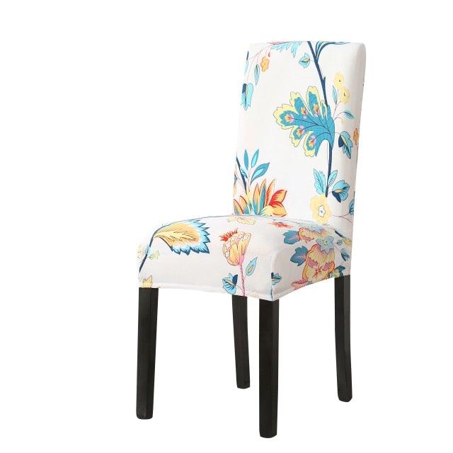 Print Pattened Dining Chair Cover Spandex Elastic Chair Slipcover Stretch Case For Chairs Wedding Hotel Banquet Fit Stretch Short Dining Room Chair Covers with Printed Pattern Banquet Chair Seat Protector Slipcover For Home Party Hotel Wedding Ceremony