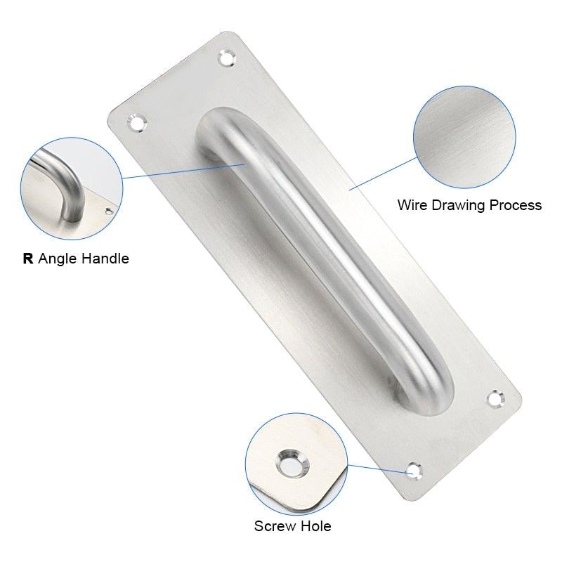 Large Size Door Handle Stainless Steel Furniture Handles Door Knob Pull Handle Stainless Steel Flush Concealed Furniture Handle for Door Drawer Cupboard Cabinet Sliding Door