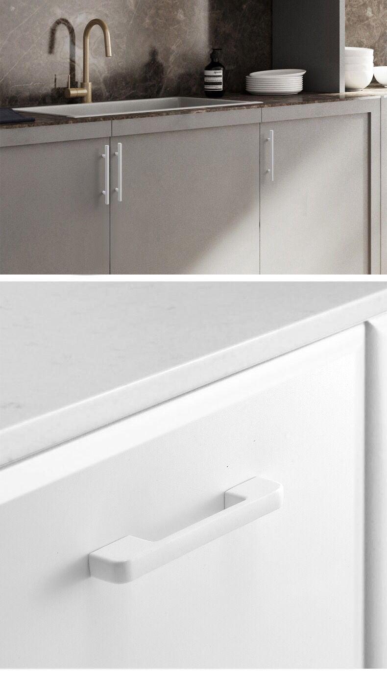 Handles Drawer Cabinet Furniture Kitchen Handles For Cabinet Knob Door Drawer Furniture Kitchen Knob Simplicity White Stainless Steel Hollow Tube Bar Drawer Pulls Cupboard Knob For Kitchen Furniture Hardware