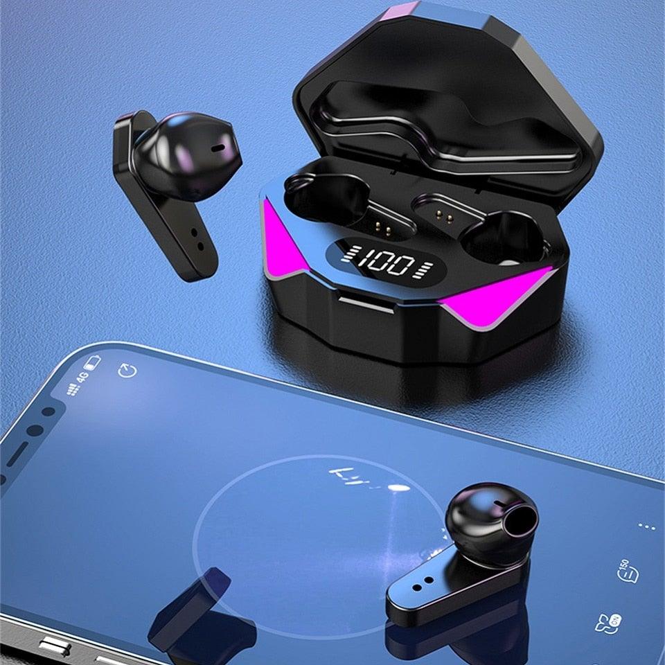 Bluetooth Game Headset Mobile Game 65ms Low Latency Chicken Winner True Wireless Earbuds with Mic Gaming Bluetooth Headphones Touch Control Eating Competitive Stereo Noise Reduction Earphones With Mic