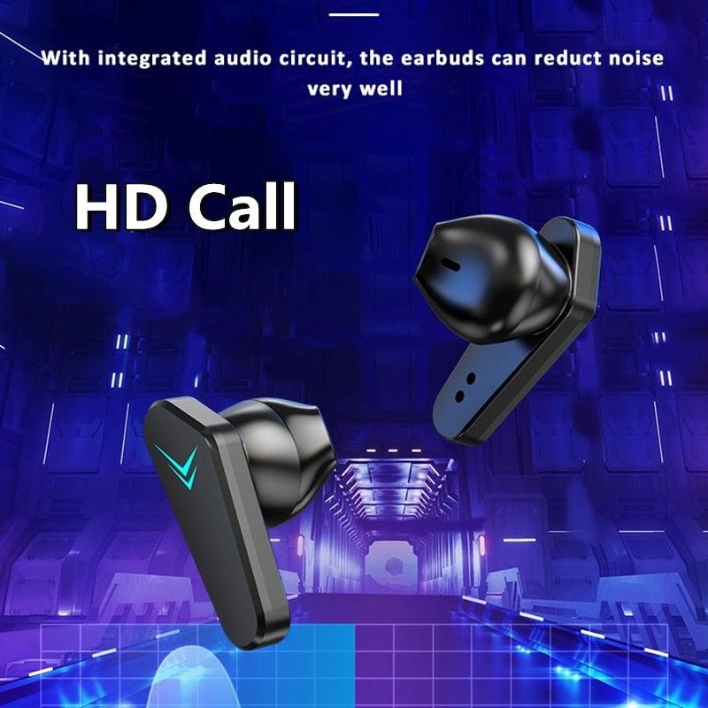 Bluetooth Game Headset Mobile Game 65ms Low Latency Chicken Winner True Wireless Earbuds with Mic Gaming Bluetooth Headphones Touch Control Eating Competitive Stereo Noise Reduction Earphones With Mic
