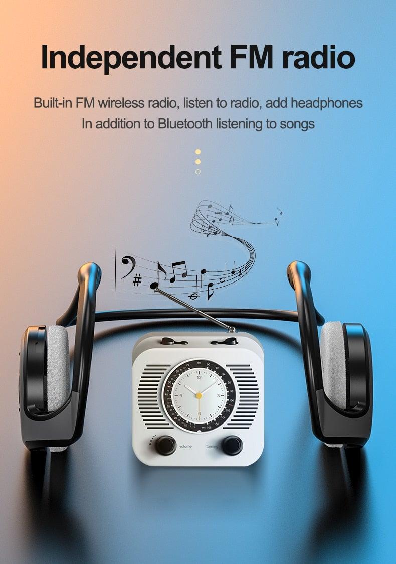 Sports Headphones Wireless Wearable Music Player Built-in Memory Sweatproof Player Music FM Radio Wireless Headset Bluetooth Headphones Earbuds Bluetooth 5.0 Sport Outdoor Workout Hands Free Handsfree Ear Buds For Running