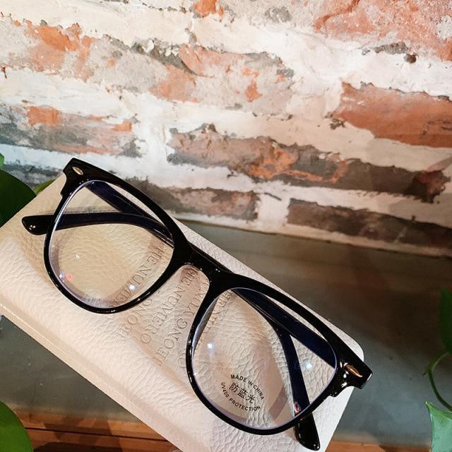 Blue Light Blocking Glasses Frame Lightweight Eyeglasses Frame Filter Blue Ray Computer Game Glasses Oversized Women Eyeglasses Transparent Anti Blue Ray Men Modern Simple Frames