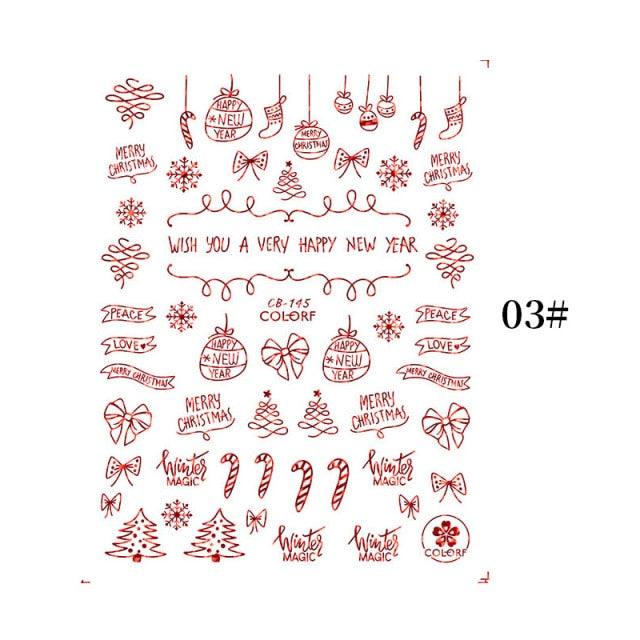 Sliver Bronzing Christmas Slider Nail Art 3D Decals Decoration Snowflake Nail Art Sticker Manicures Transfer Foil Xmas Gift Nails Snowflake Nail Art Stickers Decals Christmas Nail 3D Self Adhesive Nail Stickers for Acrylic Nails Snowflake