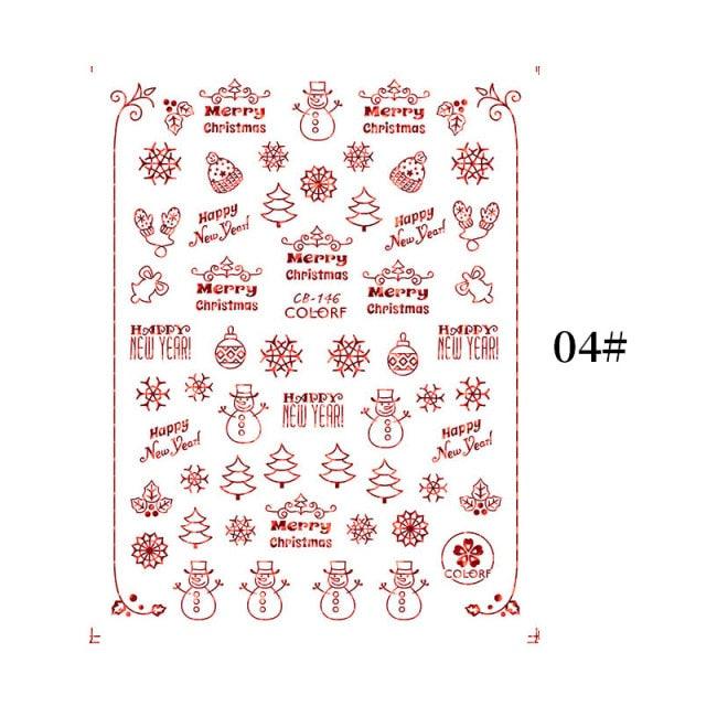 Sliver Bronzing Christmas Slider Nail Art 3D Decals Decoration Snowflake Nail Art Sticker Manicures Transfer Foil Xmas Gift Nails Snowflake Nail Art Stickers Decals Christmas Nail 3D Self Adhesive Nail Stickers for Acrylic Nails Snowflake