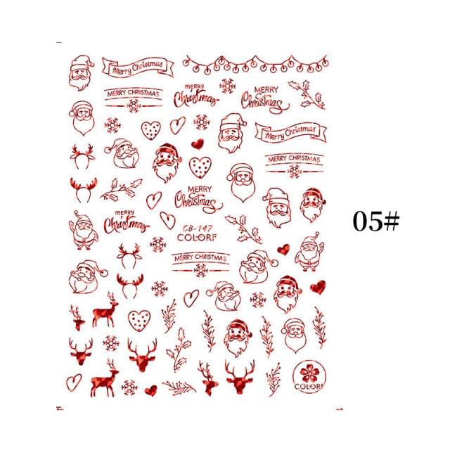 Sliver Bronzing Christmas Slider Nail Art 3D Decals Decoration Snowflake Nail Art Sticker Manicures Transfer Foil Xmas Gift Nails Snowflake Nail Art Stickers Decals Christmas Nail 3D Self Adhesive Nail Stickers for Acrylic Nails Snowflake