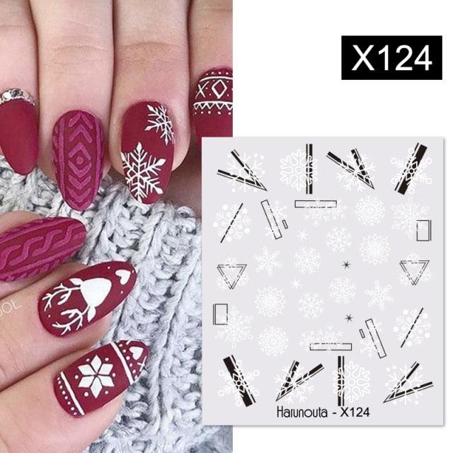 Sliver Bronzing Christmas Slider Nail Art 3D Decals Decoration Snowflake Nail Art Sticker Manicures Transfer Foil Xmas Gift Nails Snowflake Nail Art Stickers Decals Christmas Nail 3D Self Adhesive Nail Stickers for Acrylic Nails Snowflake