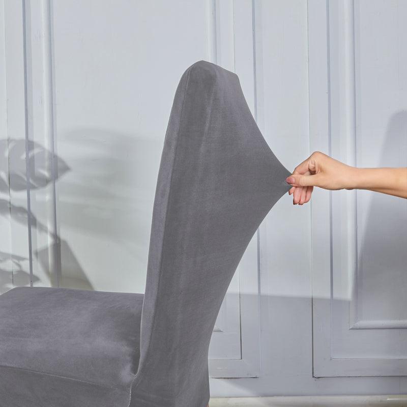 Washable Elastic Seat Parsons Chair Covers Thick Chair Cover Washable Elastic Winter Warm Chair Protector Case Kitchen Restaurant Washable Spandex Kitchen Chair Covers for Dining Room Christmas Decoration Holiday Party