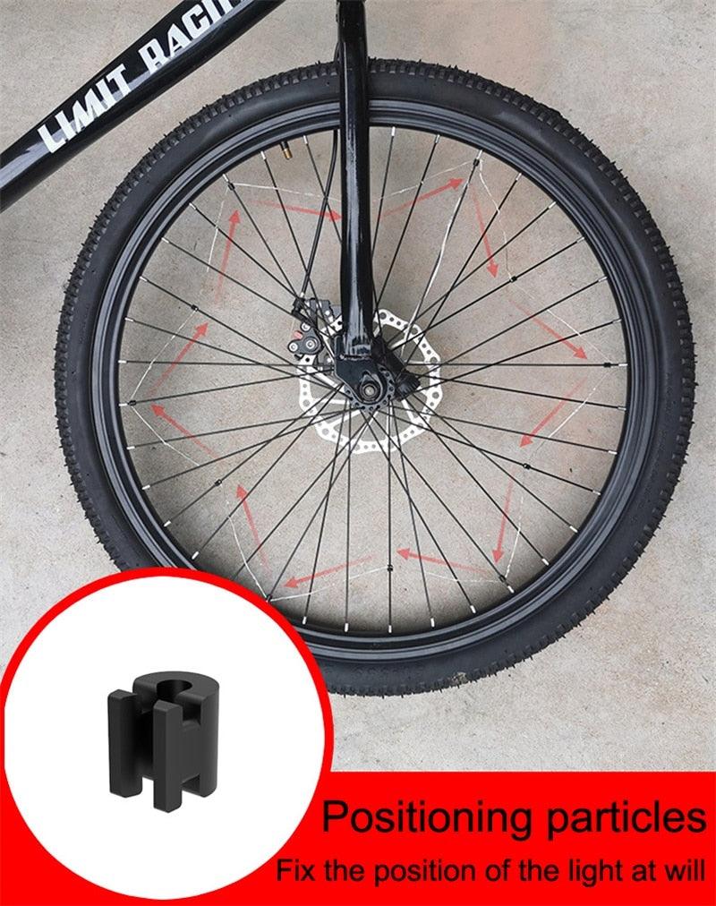 Waterproof LED Bike Wheel Light Bicycle Spoke Light Bicycle Tire Light Strips Cycling Safety Warning Lamp Bike Wheel Lights Safety Warning Tire Strip Light For Night Riding Glow Light Fun Safety Light Bike Accessories For Kids