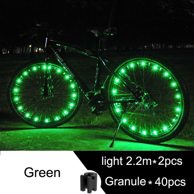 Waterproof LED Bike Wheel Light Bicycle Spoke Light Bicycle Tire Light Strips Cycling Safety Warning Lamp Bike Wheel Lights Safety Warning Tire Strip Light For Night Riding Glow Light Fun Safety Light Bike Accessories For Kids