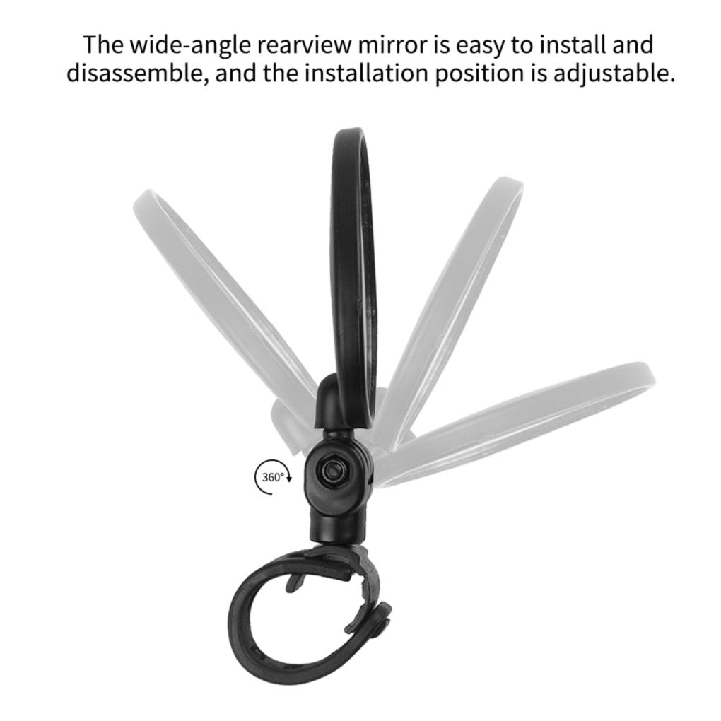 Handlebar Bike Mirror Bicycle Rear view Lens Wide-Angle Safety Mirror Mountain Road Bicycle Wide-Angle Reflector Rotatable Handlebar Mirror Wide Angle Bicycle Mirror Cycling Rear View Mirror Shockproof Acrylic Convex Mirror Safe Rearview Mirror