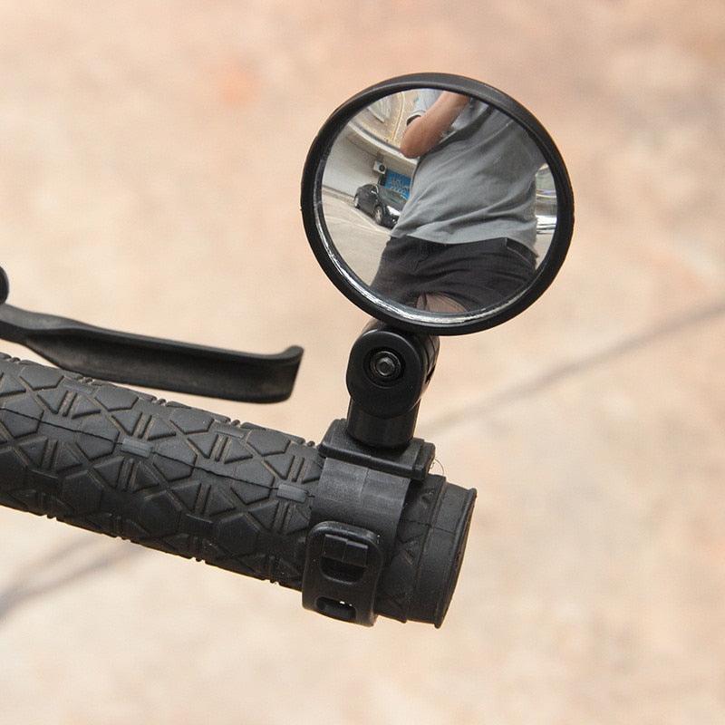 Bike Electric Scooter Rear View Mirror Bicycle Large View Convex Mirror Retro Reflector Modification Rearview Mirror Scooter Adjustable Rear View Glass Bicycle Mirror Reflector Compatible For Bike