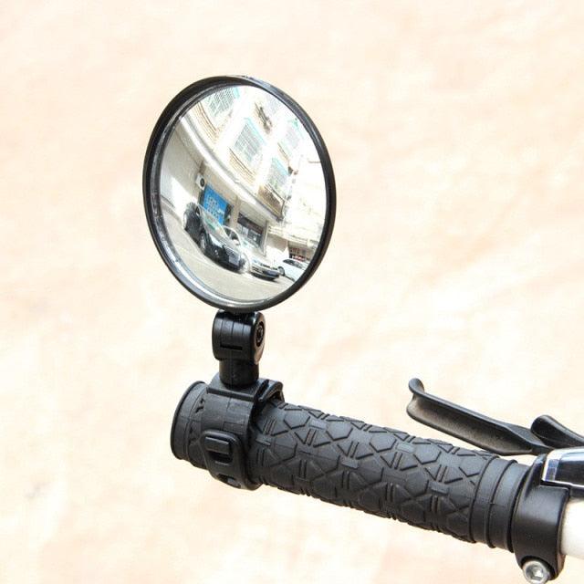 Bike Electric Scooter Rear View Mirror Bicycle Large View Convex Mirror Retro Reflector Modification Rearview Mirror Scooter Adjustable Rear View Glass Bicycle Mirror Reflector Compatible For Bike
