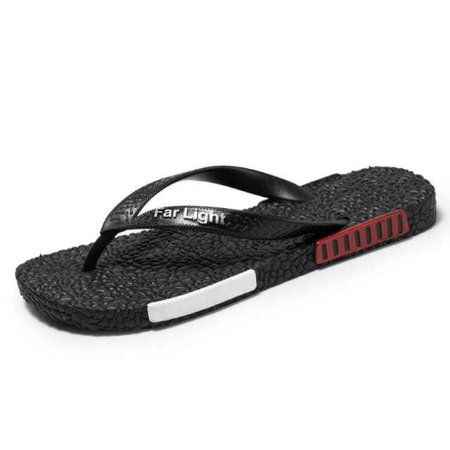 Black Man House Slippers Elegant Flip Flop Pool Slippers Summer Sandals Men's Shoes Breathable Air Mesh Comfortable Leather Flip Flops Non-Slip Sport Cushion Beach Outdoor Walking Slippers