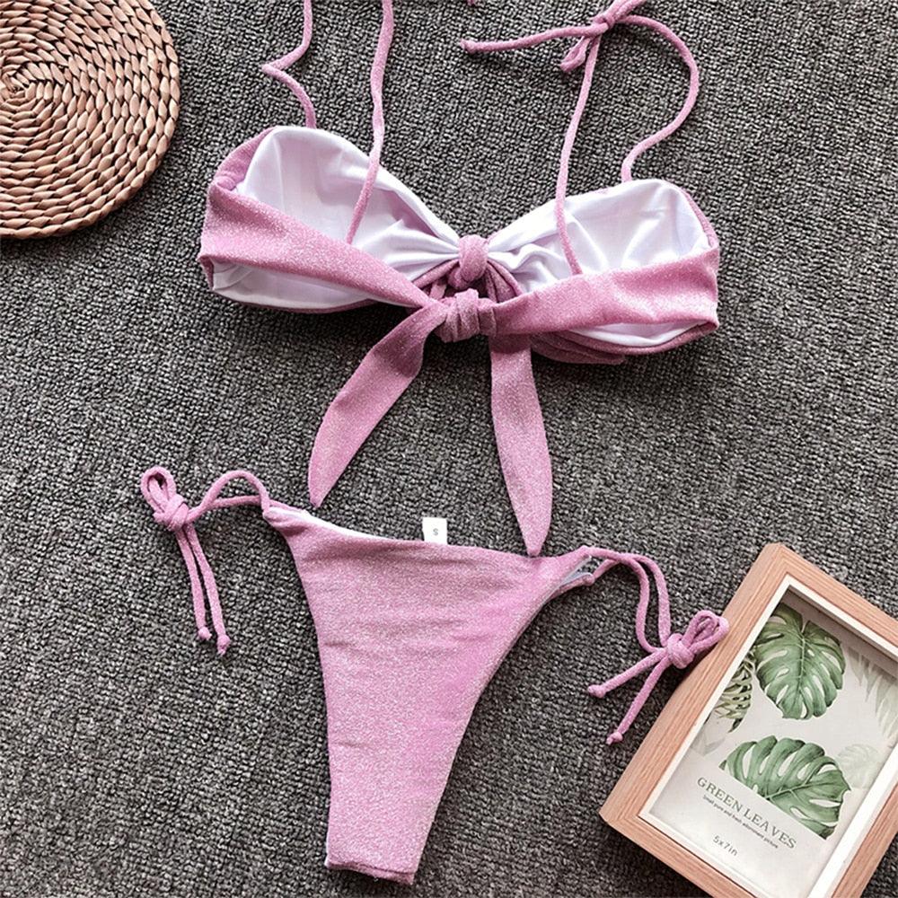 Summer Cute Vintage Women's Swimsuit Bikini Split Swimwear Women's Swimwear Women's 2-piece Beachwear Loose Bikini Fashion Retro Bikini Fashion Beachwear Summer Spa Beach Surf Sport