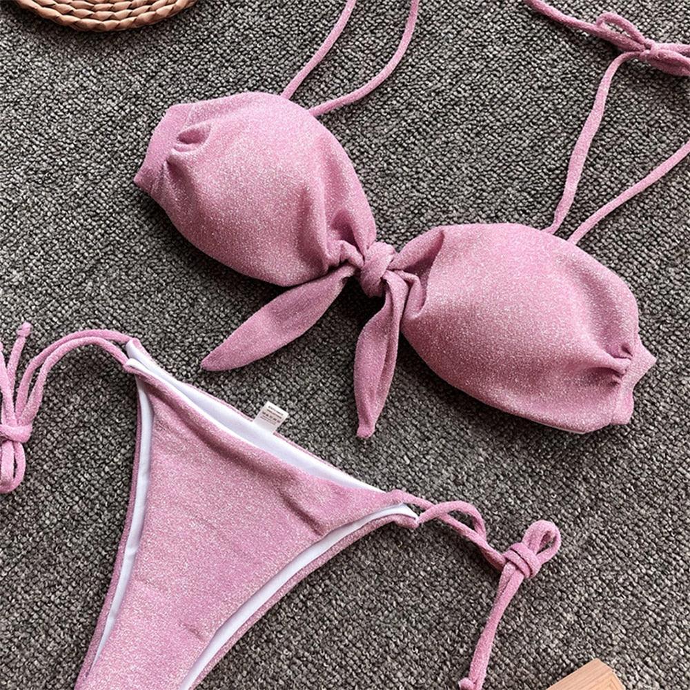 Summer Cute Vintage Women's Swimsuit Bikini Split Swimwear Women's Swimwear Women's 2-piece Beachwear Loose Bikini Fashion Retro Bikini Fashion Beachwear Summer Spa Beach Surf Sport