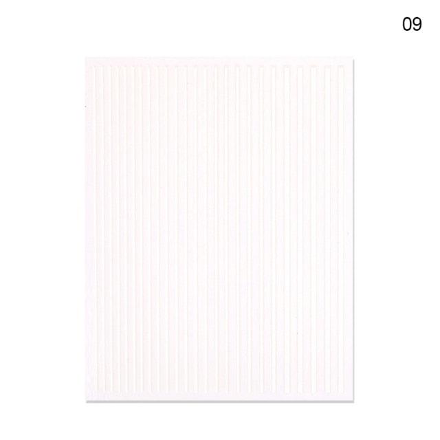Black White 3D Nail Stickers Metal Gold Silver Geometric Tassel Strip Line Adhesive Transfer Decals Nail Art Design Gold Silver Metal Nail Sticker Metallic Curve Strip Line Nail Decal Self-Adhesive 3D Wave Design Nail Tips Decorations Manicure for Women