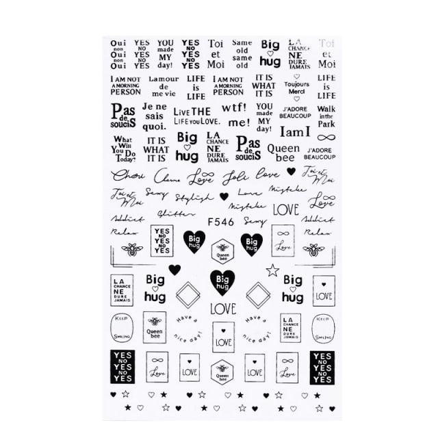 Black White 3D Nail Stickers Metal Gold Silver Geometric Tassel Strip Line Adhesive Transfer Decals Nail Art Design Gold Silver Metal Nail Sticker Metallic Curve Strip Line Nail Decal Self-Adhesive 3D Wave Design Nail Tips Decorations Manicure for Women