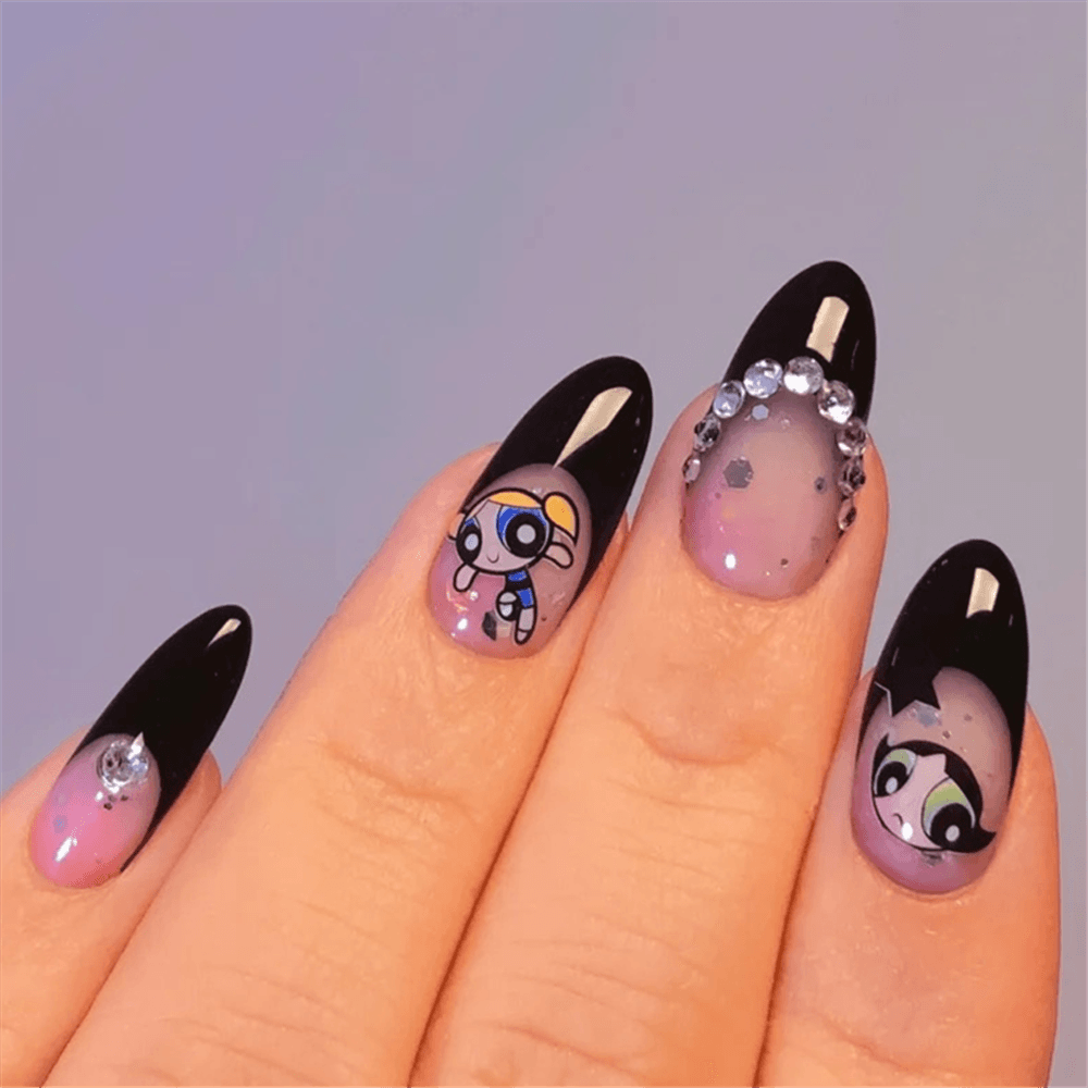 Cute rabbit Cute cat Japanese Justice Girl 3D Back Glue Nail Sticker Nail Decoration Nail Art Nail Ornament Self Adhesive Nail Decals for Nail Art Decoration Including Hearts Stars Letters Bowknot Leaves Flowers Plants Fruits Butterflies for Woman