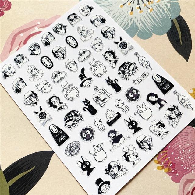 Cute rabbit Cute cat Japanese Justice Girl 3D Back Glue Nail Sticker Nail Decoration Nail Art Nail Ornament Self Adhesive Nail Decals for Nail Art Decoration Including Hearts Stars Letters Bowknot Leaves Flowers Plants Fruits Butterflies for Woman