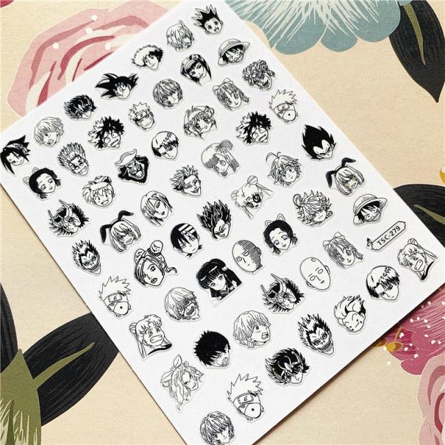Cute rabbit Cute cat Japanese Justice Girl 3D Back Glue Nail Sticker Nail Decoration Nail Art Nail Ornament Self Adhesive Nail Decals for Nail Art Decoration Including Hearts Stars Letters Bowknot Leaves Flowers Plants Fruits Butterflies for Woman