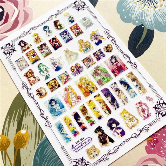 Cute rabbit Cute cat Japanese Justice Girl 3D Back Glue Nail Sticker Nail Decoration Nail Art Nail Ornament Self Adhesive Nail Decals for Nail Art Decoration Including Hearts Stars Letters Bowknot Leaves Flowers Plants Fruits Butterflies for Woman