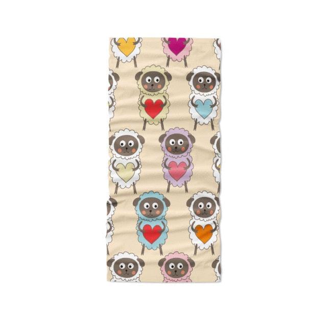 3D Printed Mini Pattern Headscarf Fashion Women Summer Neck Gaiter Cute Cartoon Animal Tubular Hijab Scarf Face Seamless Bandana Printed Oil Painting Art Neck Scarf Women Soft Face Bandana Sunflower Night Hijab Scarf Face Mask